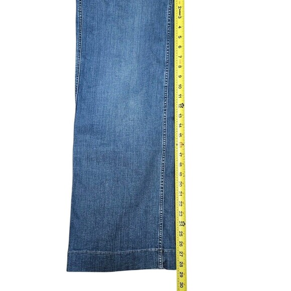 SPANX Shape Authentic 360 Jeans Women's Size S Tall Wide Leg Patch Pockets - Picture 5 of 8